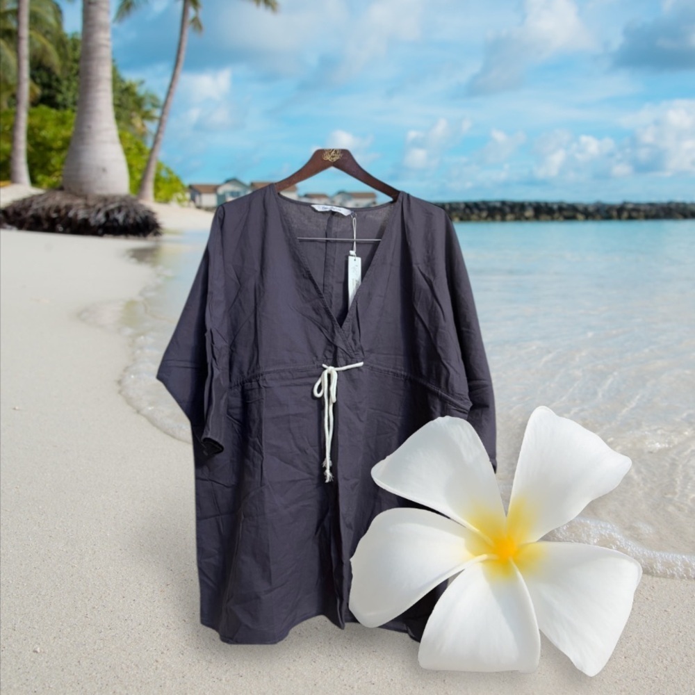 NWT Elsie and Zoey Navy Blue The Front Coverup Sz L/XL Women